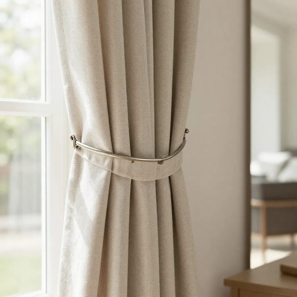 Minimalistisk teroom med mykt vinduslys
